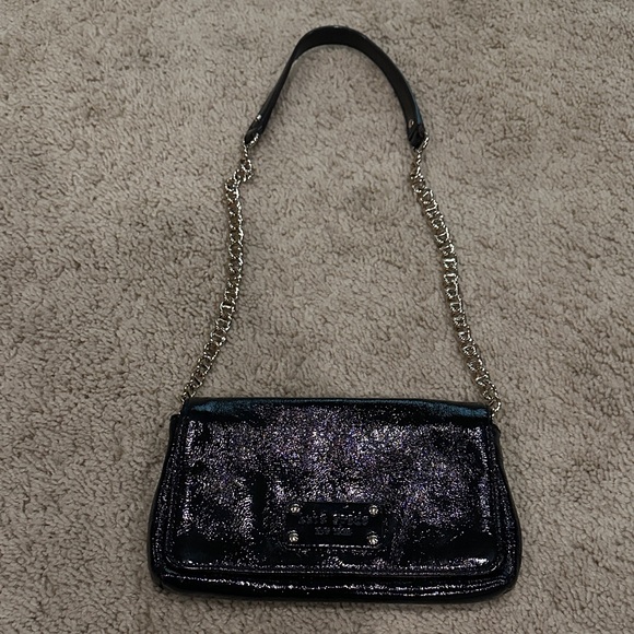 Kate Spade Black Patent Leather Shoulder Bag - Picture 1 of 3